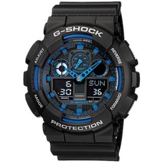 Casio g-shock นาฬิกาข้อมือผู้ชาย สายเรซิ่น รุ่น GA-100-1A2DR - สีดำ