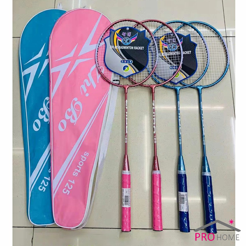 ภาพหน้าปกสินค้าไม้แบดมินตัน ไม้แบตมินตัน พร้อมกระเป๋าพกพา Sportsน 125 อุปกรณ์กีฬา Badminton racket จากร้าน prohomecenter บน Shopee