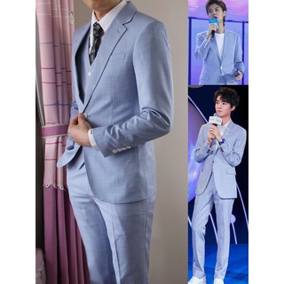 สูท สูทผู้ชาย สูทแฟชั่น สูทสองชิ้น Suits Suit Setsชุดสูทขนาดเล็กชายกวางหรูหราแสงกับชุดสลิมสีชมพูแนวโน้มสลิมฤดูใบไม้ผลิแล