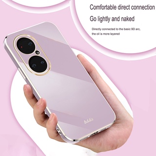 เคส สําหรับ Huawei P50 P40 P30 P20 Pro Lite 2019 ฟรีสายคล้อง เลนส์กล้อง เคสป้องกัน ฝาครอบชุบ หรูหรา