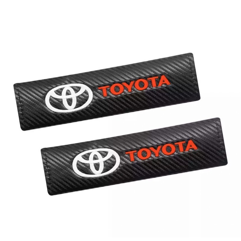 หุ้มเข็มขัดนิรภัย-หุ้ม-belt-toyota-trd-คาร์บอนเคฟล่า-1ชุดมี-2-ชิ้น