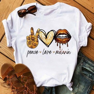 【Hot】New Love Lips T Shirt Women Summer Casual Tshirts Tees Harajuku Korean Style Graphic Tops 2022 New Kawaii Female T-