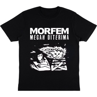 เสื้อยืดสีดำอินเทรนด์เสื้อยืด ลาย Morfem Diterma หรูหรา | เสื้อยืด พิมพ์ลาย Morfem BAND | เสื้อยืด ลายวง Black BANDS M L