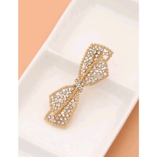 กิ๊บติดผมแฟชั่น กิ๊บติดผมรูปโบว์  น่ารักๆ Rhinestone Bow Hair Clip ส่งจากไทย