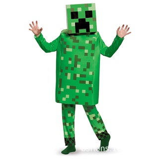 ชุดเครื่องแต่งกาย Creeper Deluxe Minecraft ประกอบด้วย: เสื้อทูนิคกางเกงและหน้ากาก