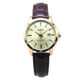 Casio Standard นาฬิกาข้อมือผู้หญิง สายหนัง รุ่น LTP-V004GL-9A -
สีน้ำตาล