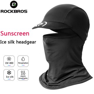ราคาROCKBROS Sunscreen caps Mask Full Face Summer Ice Silk Headgear Outdoor Riding Equipment Motorcycle Fishing Bib