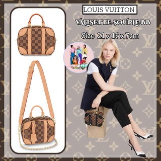 🎈หลุยส์ วิตตอง Louis Vuitton/กระเป๋าถือสตรี/สายสะพายยาวถอดออกได้/พร้อมโซ่/ความจุขนาดใหญ่