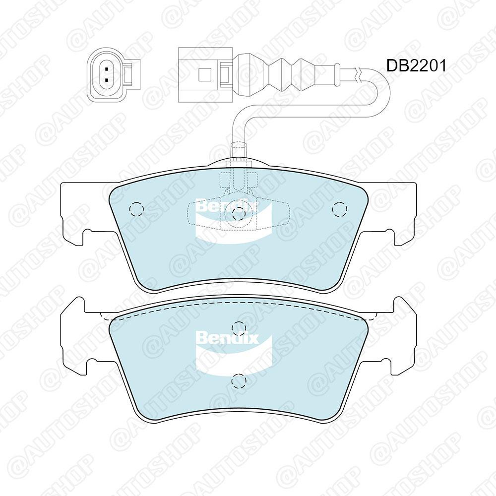 bendix-ผ้าเบรคหลัง-volkswagen-transporter-multivan-12-เกรด-euro-db2201-euro