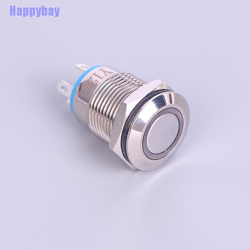 happybay-ปุ่มกดสวิตช์ไฟ-led-โลหะ-สีดํา-12-มม