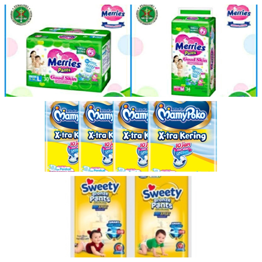 mamypoko-ผ้าอ้อมเด็ก-sweety-กางเกงขายาว-สีบรอนซ์-ใส่สบาย-กางเกงผ้าอ้อม-สีเงิน-nb-m-l-xl-fitti-merries-meries