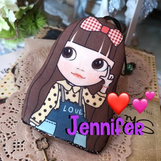 DIY-KG-1002  Jennifer Keycover ที่เก็บกุญแจ ลายสาวน้อย Jennifer