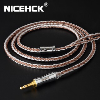 NICEHCK C16-5 16 สายเคเบิลทองแดง สีเงิน ขนาด 3.5 2.5 4.4 มม. plug mmcx 2 พิน qdc สำหรับ ZSX ZSN PRO X ZST X ZS10 PRO AS16 DB3 KXXS T4 T2 ST-10s