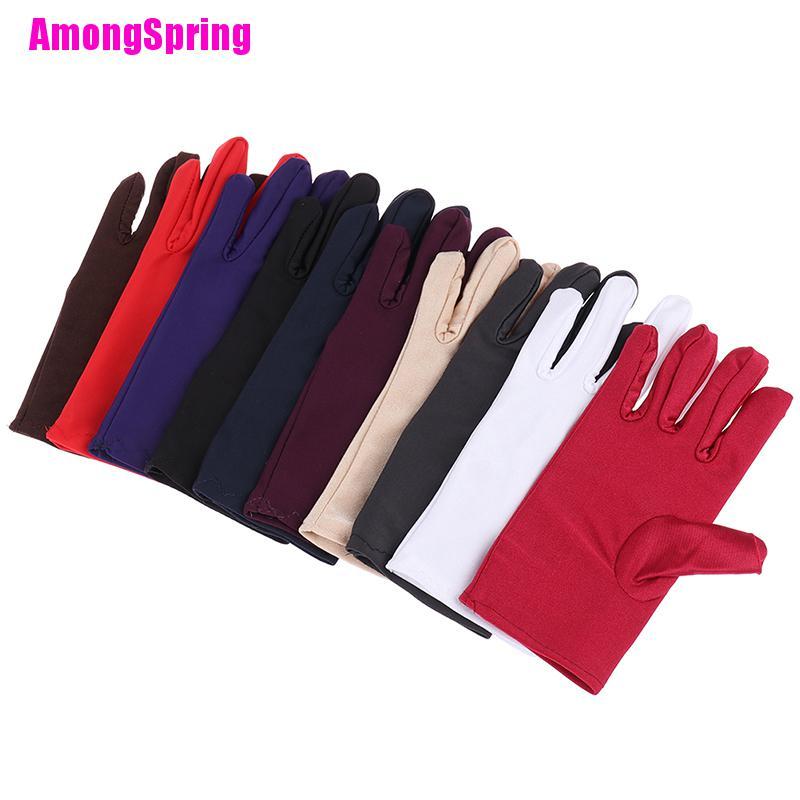 ภาพหน้าปกสินค้า( Amongspring ) ถุงมือผ้าซาติน