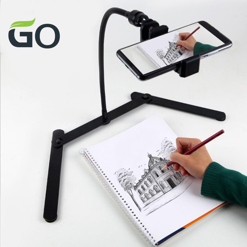 adjustable-tripod-with-cellphone-holder-overhead-phone-mount