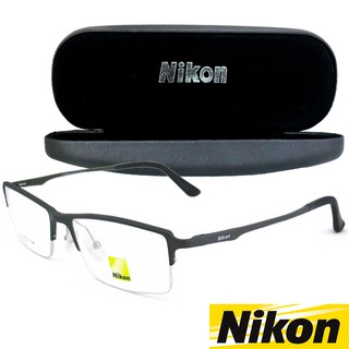 Nikon แว่นตา รุ่น CX-6285 C-4 สีน้ำตาล กรอบแว่นตา Eyeglass frame ( สำหรับตัดเลนส์ ) วัสดุ อลูมิเนียม Aluminium ขาสปริง