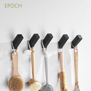 Epoch ตะขอแขวนเสื้อคลุม สเตนเลส 304 กันสนิม สีดํา สําหรับติดผนังห้องน้ํา ห้องครัว