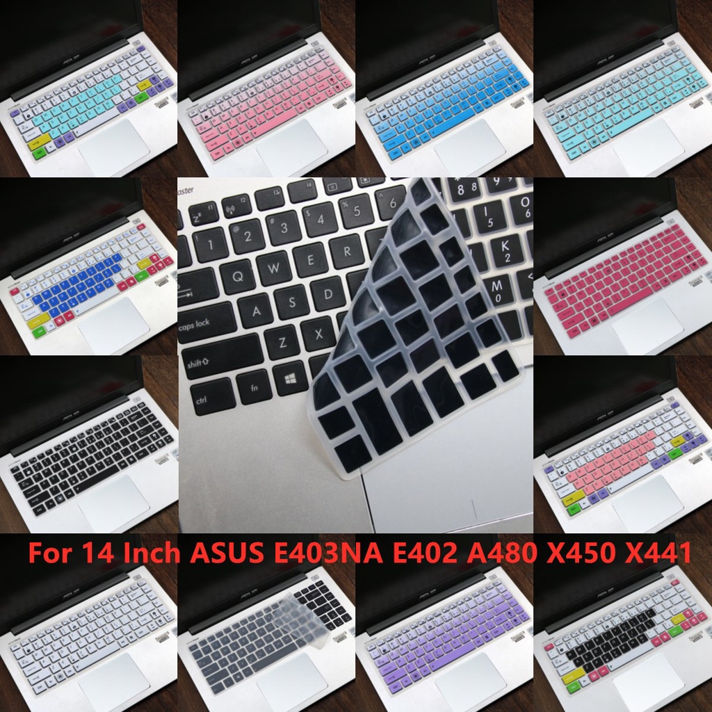 แผ่นซิลิโคนครอบคีย์บอร์ดแล็ปท็อป-แบบบางพิเศษ-สําหรับ-asus-e403na-e402-a480-x450-x441-14-นิ้ว