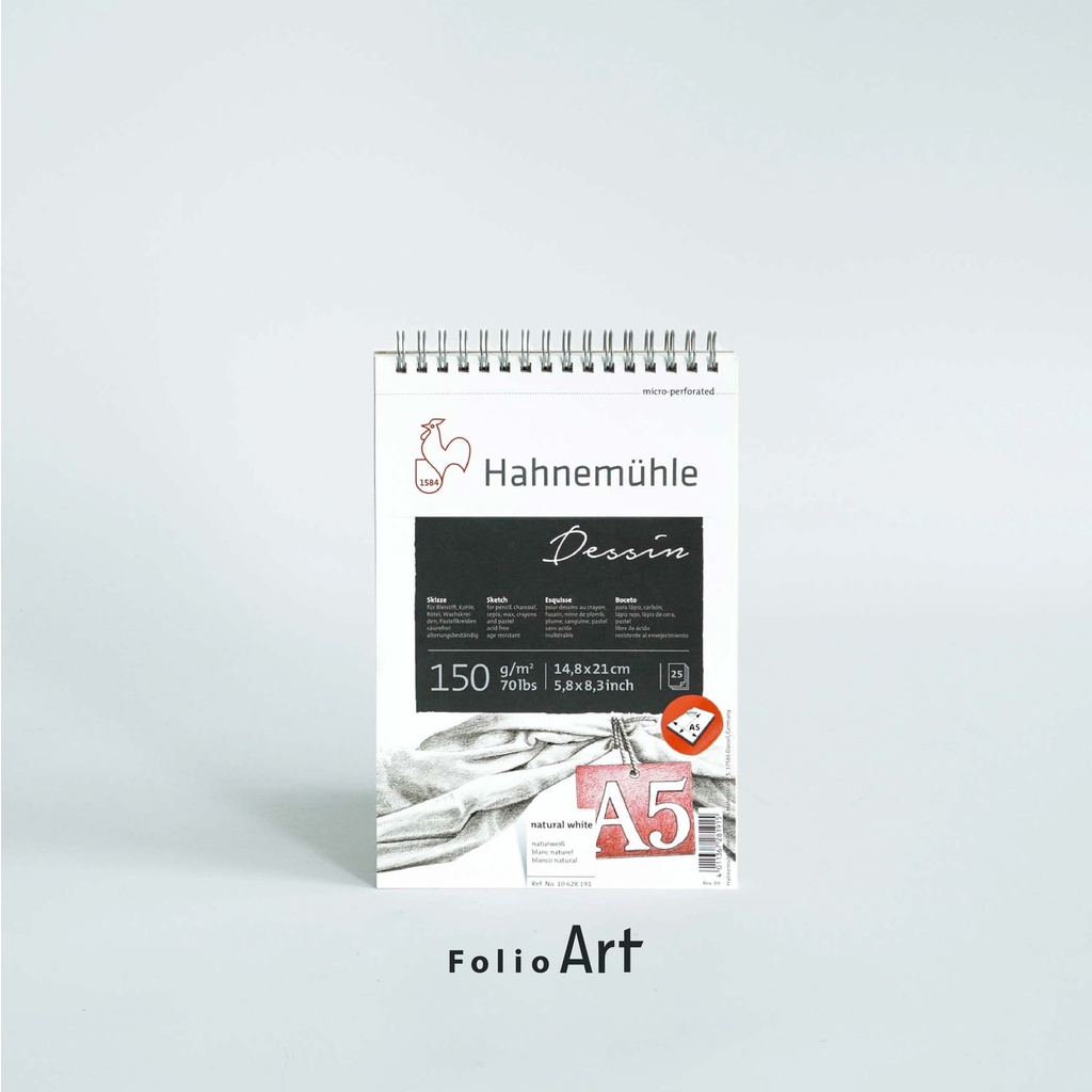 Artgecko Swanky Sketch Journal A5 – 124 Seiten (62 Blätter) 150 G/m² Säurefreies Papier, Hochformat