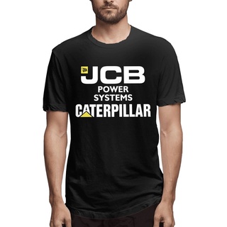 เสื้อยืด พิมพ์ลาย Jcb Power System Caterpillar Cat B 02 สีเทาเข้ม สไตล์สตรีท สําหรับผู้หญิง