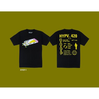 เสื้อยืดคอกลม HYT07 เสื้อยืดแคปซูล ดำ-ขาว [ขนาด: M-5XL]