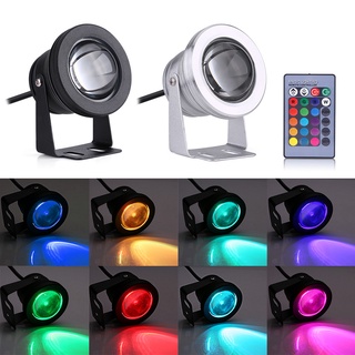 เช็ครีวิวสินค้า☀ILIKEพร้อมส่ง☀ โคมไฟใต้น้ำ RGB LED พร้อมรีโมท 10W 12V เหมาะสำหรับเรือ เรือยอชท์ สระน้ำ น้ำพุ บ่อเลี้ยงปลา