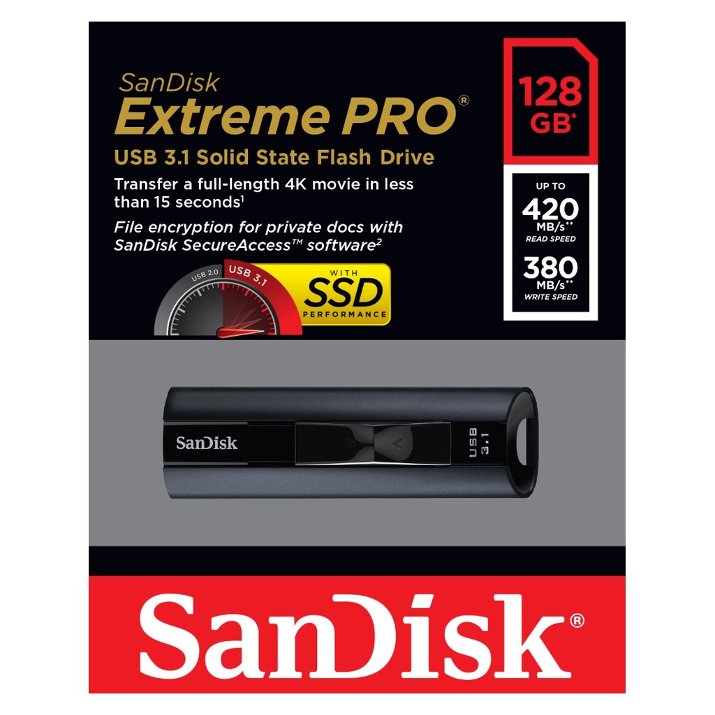 Sandisk Extreme Pro Usb 3.1 Solid State Flash Drive – QEFA