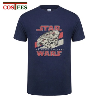 เสื้อยืดโอเวอร์ไซส์เสื้อยืดคอกลม แขนสั้น ผ้าฝ้าย พิมพ์ลาย Star Wars Darth Vader Camisetas Jedi สไตล์วินเทจ สําหรับผู้ชาย