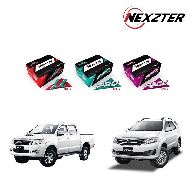 ผ้าเบรค-nexzter-toyota-vigo-2wd-4wd-fortuner-โตโยต้า-วีโก้-ปี-2004-2015-เบรก-รถกระบะ