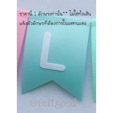 1-ใบ-ทักแชท-ธงเวลคัมเบบี้-ต้อนรับน้อง-ธงวันเกิด-ธงชื่อ-พร้อมส่ง-ผ้าสักหลาด-ราคา-1-อักษร-ไม่ใช่ทั้งเส้น