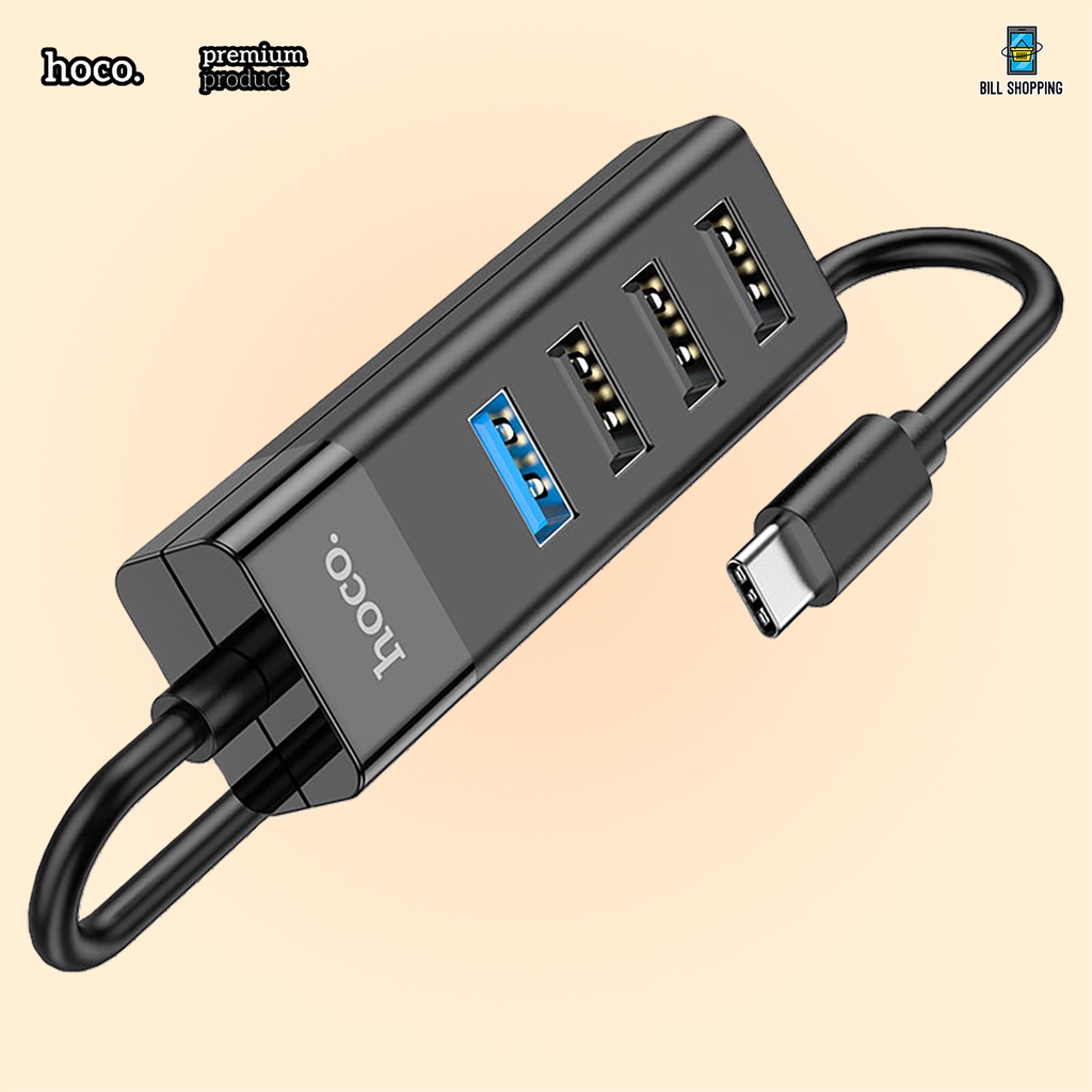 hoco-hb25-type-c-4-in1-hub-ตัวขยายช่องเสียบ-usb-2-0-x-3-usb-3-0-x-1-สำหรับช่องเสียบ-type-c-to-usb-port-type-a