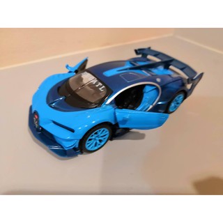 โมเดลรถยนต์ 2019 Bugatti GT Super Car  ทำจากเหล็ก สัดส่วน 1:32 ประตูซ้ายขวา  เปิดได้เหมือนจริง มีเสียง มีไฟ ล้อฟรี
