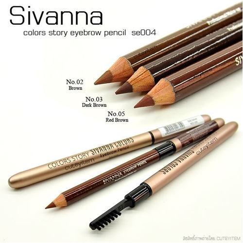 ภาพหน้าปกสินค้าSivanna Colors Story Waterproof Silky Eyebrow Pencil 1.2g ES004 ดินสอเขียนคิ้ว ติดทน จากร้าน beleaf บน Shopee