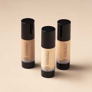 Chacott for Professionals - Creamy Foundation ครีมรองพื้นจากญี่ปุ่น ปกปิดติดทน ควบคุมความมัน กันน้ำกันเหงื่อ