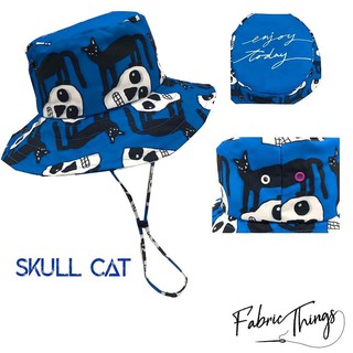 Fabric Things หมวกบักเก็ต Skull Cat Bucket Hat