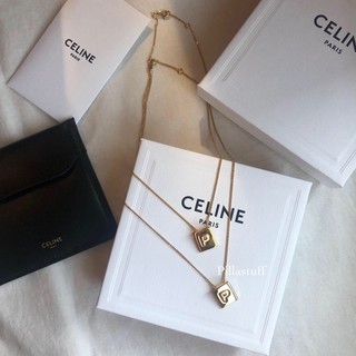 ภาพหน้าปกสินค้าพร้อมส่ง❗️แท้100%✨ Celine Signature Alphabet Necklace สร้อยคอ Celine Q-Z ที่เกี่ยวข้อง