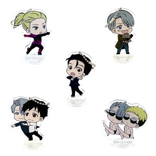 พวงกุญแจอะคริลิค จี้รูป Yuri on Ice Nikiforov Victor Yuuri Katsuki Giacometti Christophe