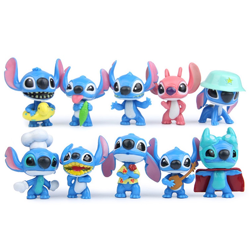 kawaii-stitch-ตุ๊กตาของเล่น-q-ver-ตุ๊กตาฟิกเกอร์-stitch-ขนาดเล็ก-สําหรับตกแต่งภูมิทัศน์-10-ชิ้น-ต่อชุด