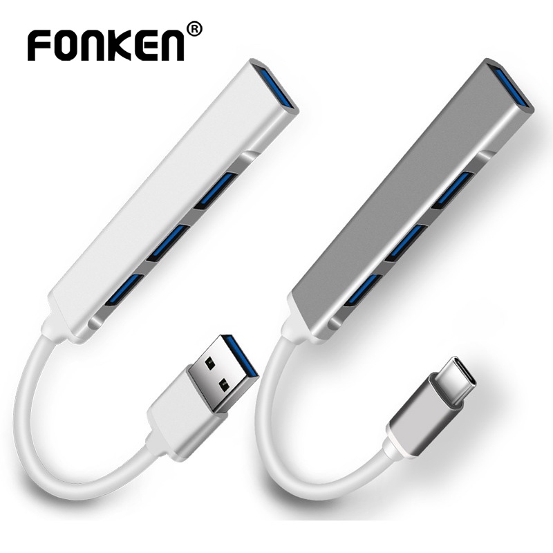 ภาพหน้าปกสินค้าFonken อะแดปเตอร์ฮับ USB Type C 3.1 4 พอร์ต สําหรับ Lenovo Xiaomi