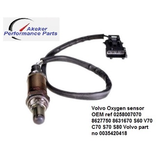 Volvo Oxygen sensor OEM ref 0258007070 8627750 8631670 S60 V70 C70 S70 S80 Volvo part no 0035420418