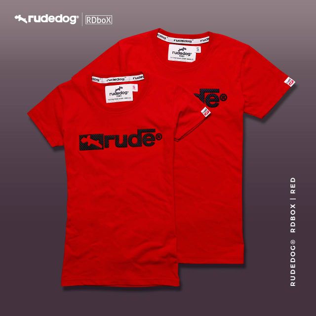 rudedog-เสื้อยืด-รุ่น-box19-สีแดง