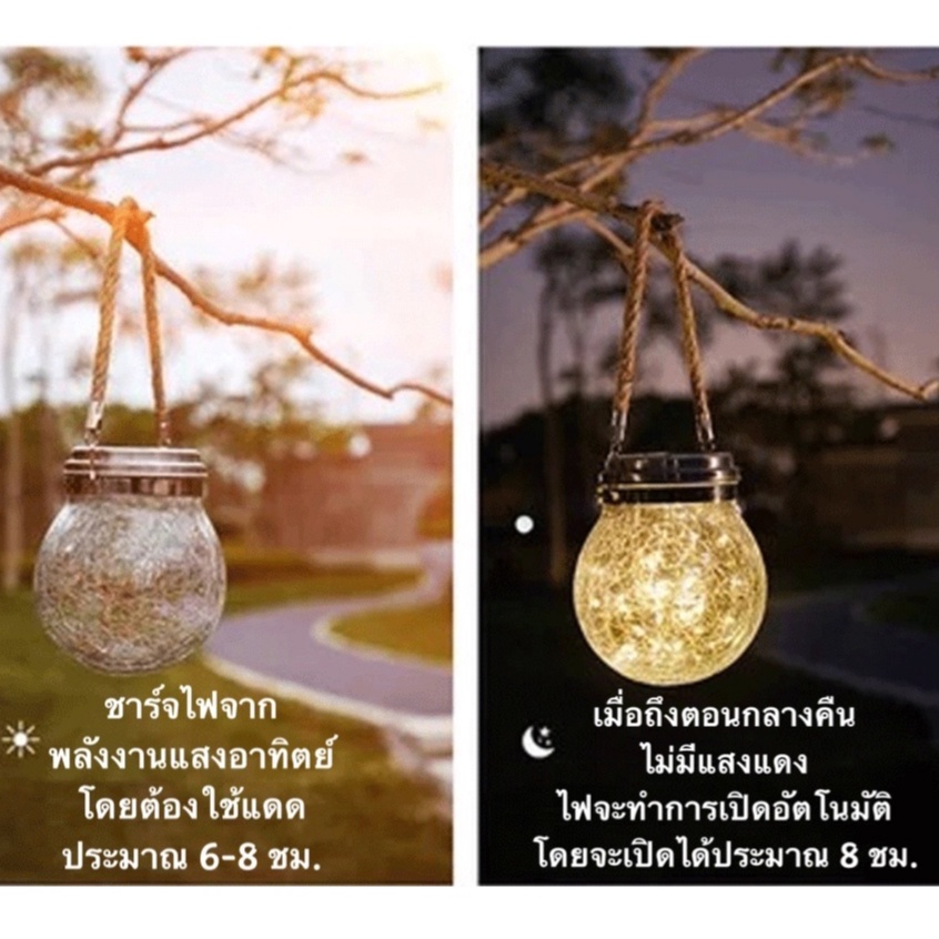 โคมไฟพลังงานแสงอาทิตย์-ลวดลายสาย-art-กันน้ำ-ไม่ต้องการคนดูแล-ร้านอาหารต้องมี