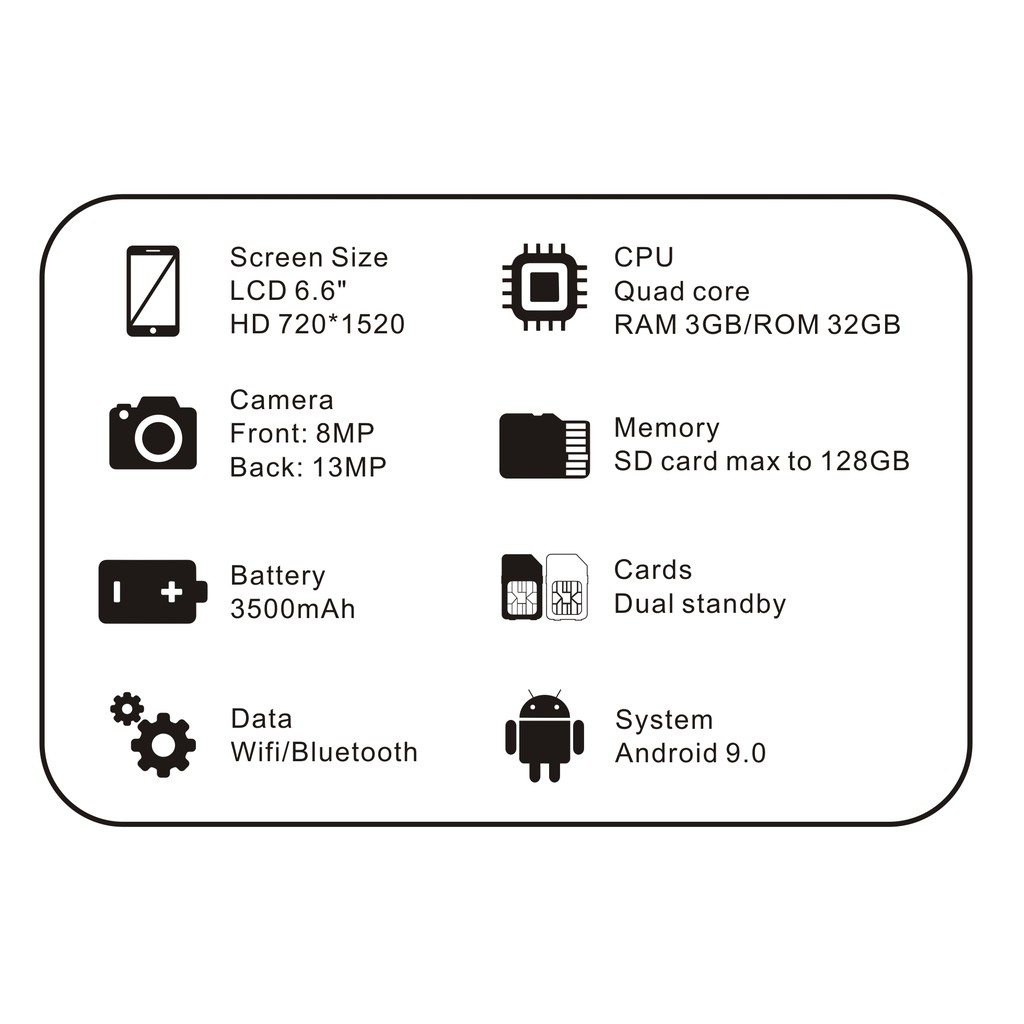 ภาพสินค้าโทรศัพท์มือถือ Civo Perfect 3 2020 สแกนนิ้วมือได้ หน้าจอ 6.6 นิ้ว แรม 3GB รอม 32GB แบต 3500mAh (รับประกันศูนย์ 1ปี) จากร้าน llqtech บน Shopee ภาพที่ 1
