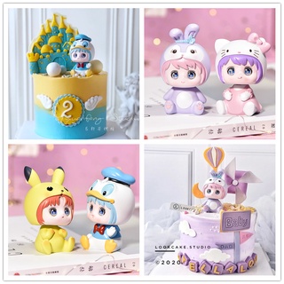 [พร้อมส่ง] ตุ๊กตาการ์ตูนปิกาจูน่ารัก สําหรับตกแต่งเค้ก