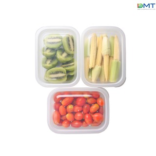 DMT กล่องไมโครเวฟ ถนอมอาหาร 0.5ลิตร (สีใส) แพ็ค 6,12 ใบ