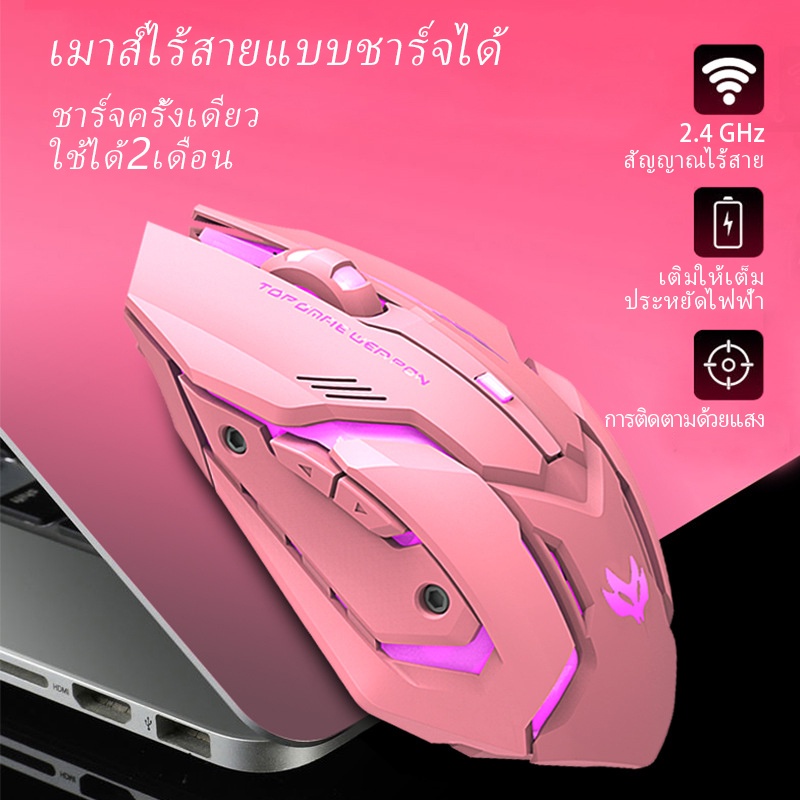 ภาพสินค้าBONKYO เมาส์ไร้สาย 2.4G พร้อมตัวรับสัญญาณ USB 3 ระดับ DPI ที่ปรับได้ 6 ปุ่ม สำหรับโน๊ตบุ๊ค, เมาส์ออปติคอล เมาส์ เมาส์เกมมิ่ง เม้าส์แบบมีสาย Mouse Wired Mouse Gaming Mouse จากร้าน bonkyothailand บน Shopee ภาพที่ 2