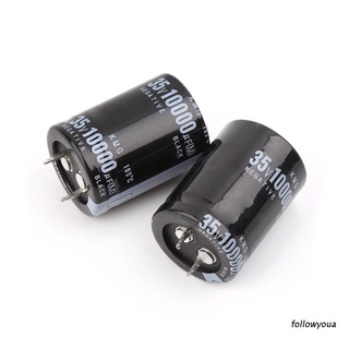 Folღ ตัวเก็บประจุอลูมิเนียมอิเล็กโทรไลติก 10000Uf 35V Radial 25X40 มม. 2 ชิ้น