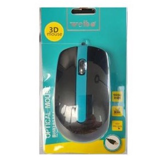 weibo เมาส์มีสาย 3D optical mouse 1600 dpi สำหรับคอมพิวเตอร์และแล็ปท็อป