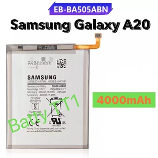 แบตเตอรี่ แท้ Samsung Galaxy A20 EB-BA505ABN 4000mAH ประกัน 3 เดือน