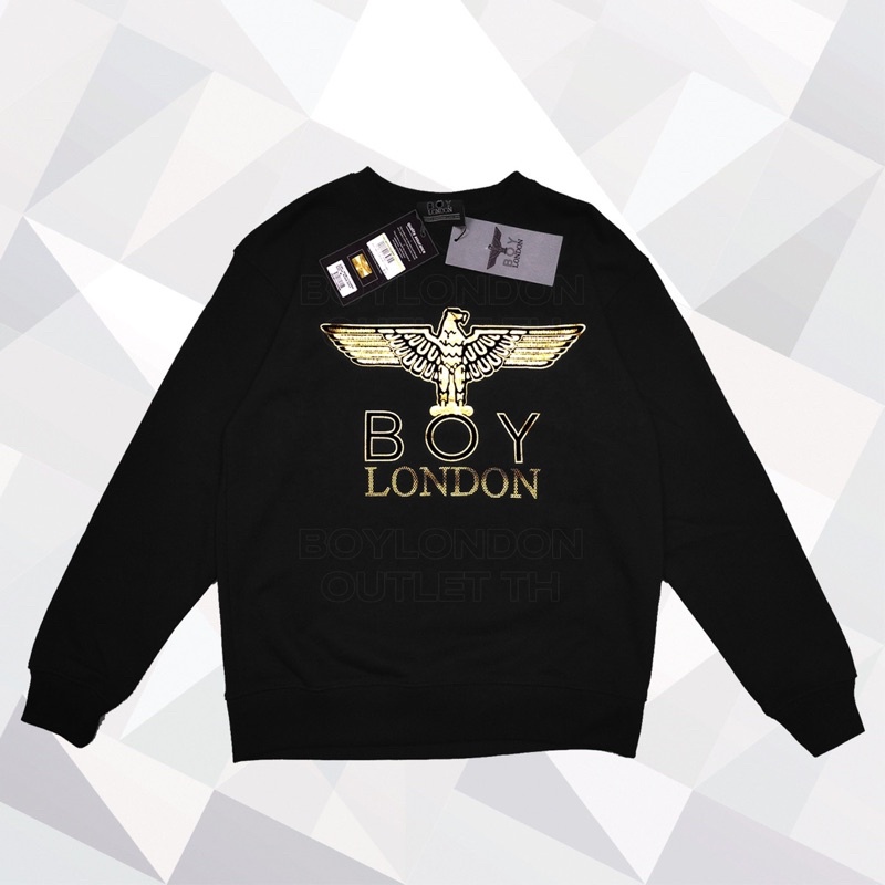 Boy London Sweater รหัส B01MT1115U **Black/Gold** Shopee Thailand